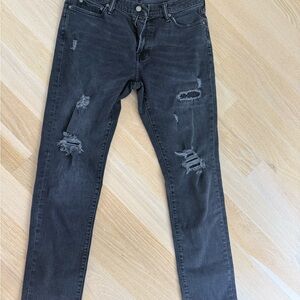 Abercrombie & Fitch Distressed Gray Skinny Jeans
